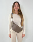 lepelou - leder - Bauchtasche - XL Bauchtasche LARA taupe - LPBLARTAUE1