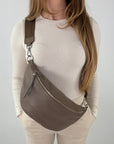lepelou - leder - Bauchtasche - XL Bauchtasche LARA taupe - LPBLARTAUE3
