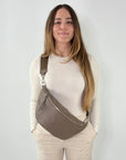 lepelou - leder - Bauchtasche - XL Bauchtasche LARA taupe - LPBLARTAUE3