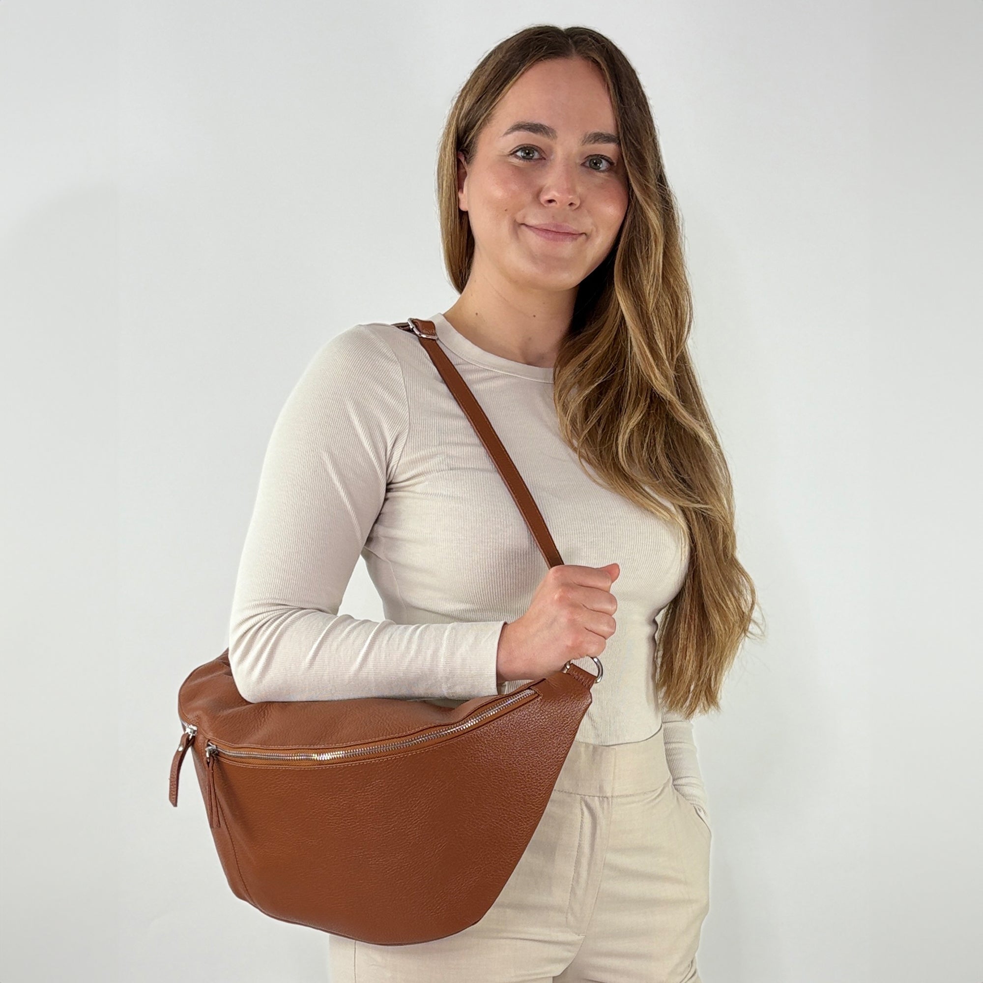 Bauchtasche Leder Mit Wechselgurt