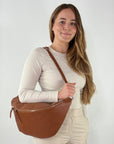 lepelou - leder - Bauchtasche - XXL Bauchtasche CLARA cognac - LPBCLACOGE
