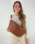 lepelou - leder - Bauchtasche - XXL Bauchtasche CLARA cognac - LPBCLACOGE