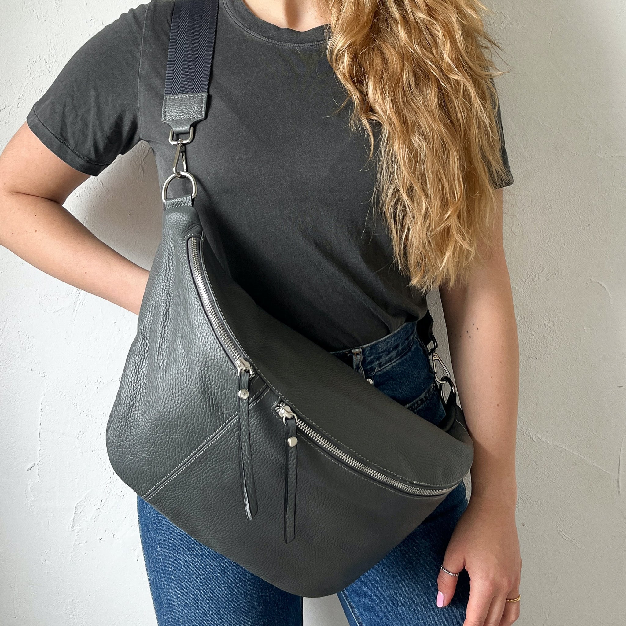 Bauchtasche Leder Mit Wechselgurt