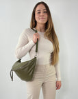 lepelou - leder - Bauchtasche - XXL Bauchtasche CLARA khaki - LPBCLAKHAE