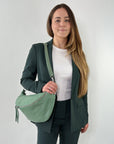 lepelou - leder - Bauchtasche - XXL Bauchtasche CLARA mint - LPBCLAMINE