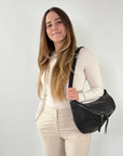lepelou - leder - Bauchtasche - XXL Bauchtasche CLARA schwarz - LPBCLASCHE