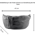 lepelou - leder - Bauchtasche - XXL Bauchtasche CLARA schwarz - LPBCLASCHE