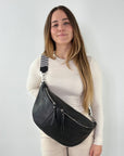 lepelou - leder - Bauchtasche - XXL Bauchtasche CLARA schwarz - LPBCLASCHE2