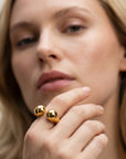 lepelou - leder - Drop Ring gold - LPSRDROPGOL