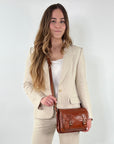 lepelou - leder - ELENA – Leder Umhängetasche cognac - LPHELECOGE