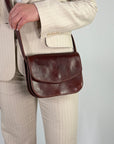 lepelou - leder - ELLA – Leder Umhängetasche braun - LPHELLBRAE