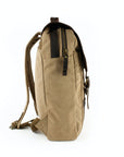 lepelou - leder - FELIX – Canvas & Leder Rucksack beige - LPRCANBEI