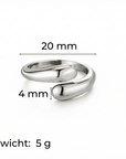 lepelou - leder - Flow Ring gold+silber -