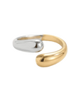 lepelou - leder - Flow Ring gold+silber -