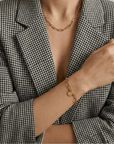 lepelou - leder - Glieder Armband gold - LPSAGLIGOL