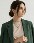 lepelou - leder - Halskette mit Herzchen - Anhänger gold - LPSHHERGOL