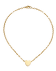 lepelou - leder - Halskette mit Herzchen - Anhänger gold - LPSHHERGOL