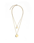 lepelou - leder - Halskette SERINA Gold mit 2 Gravuranhängern - LPSHG2GOL