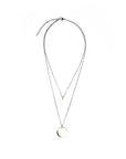 lepelou - leder - Halskette SERINA Silber mit 2 Gravuranhängern - LPSHG2SIL