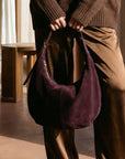 lepelou - leder - Handtaschen - Wildleder Moon Bag MONA bordeaux - LPHMONBORWL