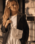 lepelou-leder - HANNA – Wildleder Umhängetasche creme -LPHHANCREE