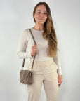 lepelou - leder - HANNA – Wildleder Umhängetasche taupe - LPHHANTAUE