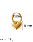 lepelou - leder - Herz Ohrring gold - LPSOHERGOL