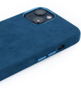 lepelou - leder - iPhone Handyhülle Alcantara blau -