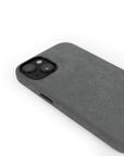 lepelou - leder - iPhone Handyhülle Alcantara grau -