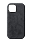 lepelou - leder - iPhone Handyhülle Alcantara schwarz -
