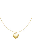 lepelou - leder - Kurze Halskette mit Herz Anhänger gold -