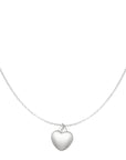 lepelou - leder - Kurze Halskette mit Herz Anhänger silber -