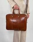 lepelou - leder - Laptoptasche - EMILIO – Leder Aktentasche braun - LPAEMIDBRE
