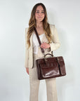 lepelou - leder - Laptoptasche - MARCO – Leder Aktentasche braun - LPAMARBRAE