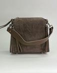 lepelou - leder - Leder Umhängetasche taupe -