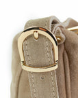 lepelou - leder - MINA – Wildleder Umhängetasche beige - LPHMINBEI