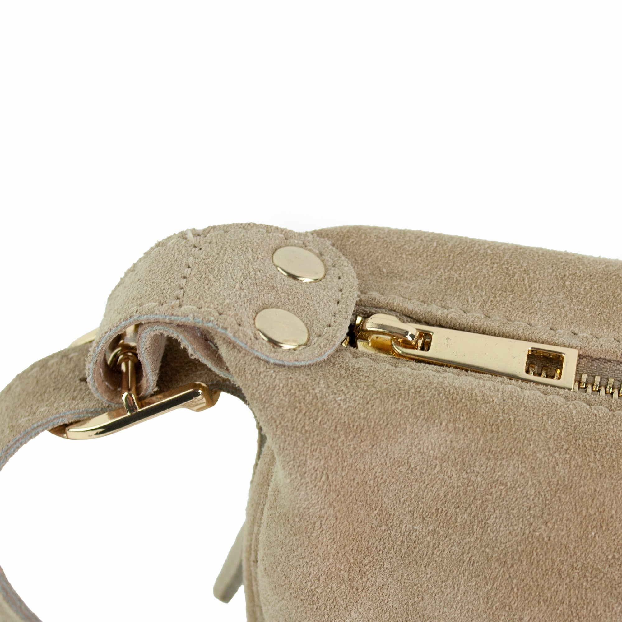 lepelou - leder - MINA – Wildleder Umhängetasche beige - LPHMINBEI