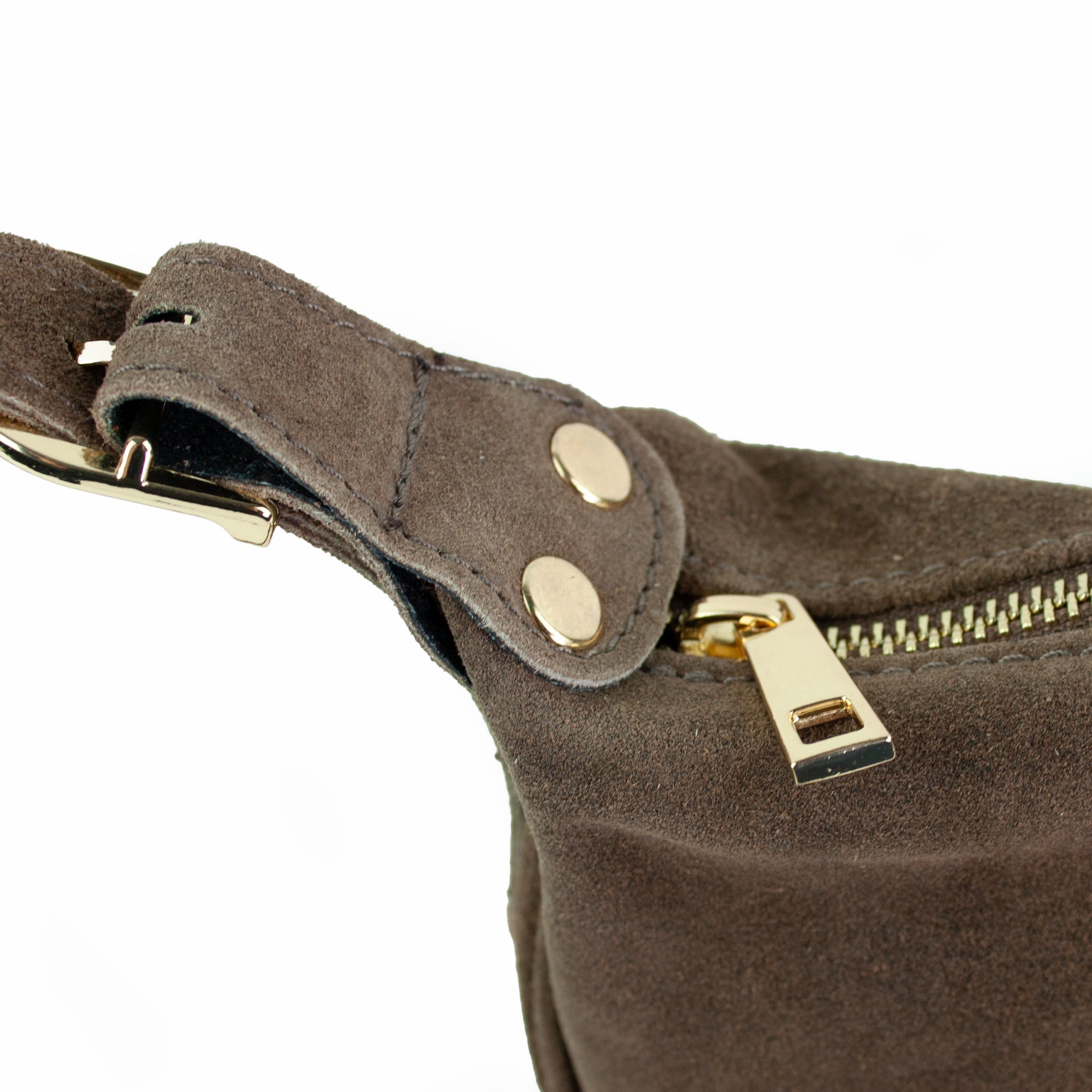 lepelou - leder - MINA – Wildleder Umhängetasche dunkeltaupe - LPHMINTAU