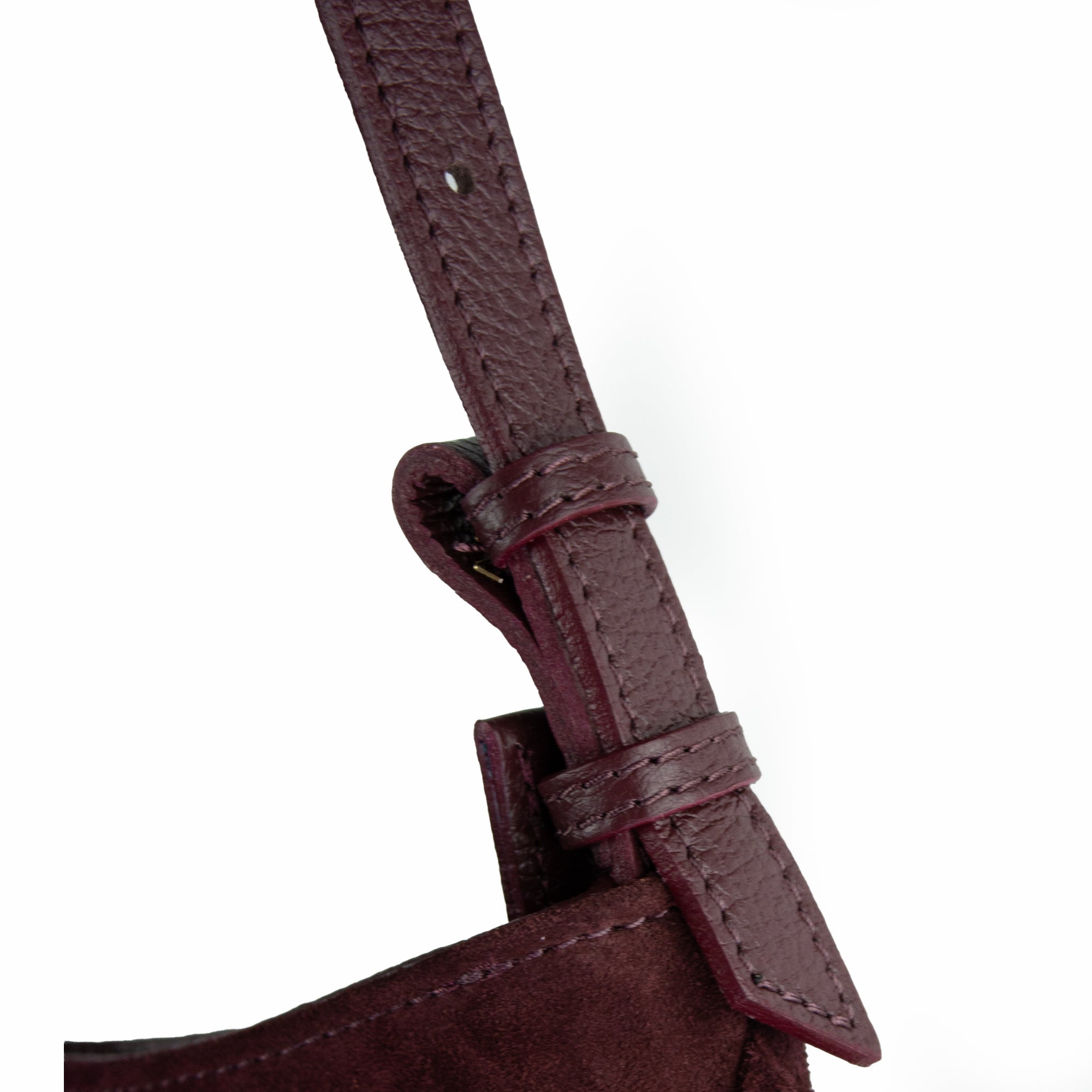 lepelou - leder - MONTANA – Wildleder Umhängetasche bordeaux - LPHMONBOR