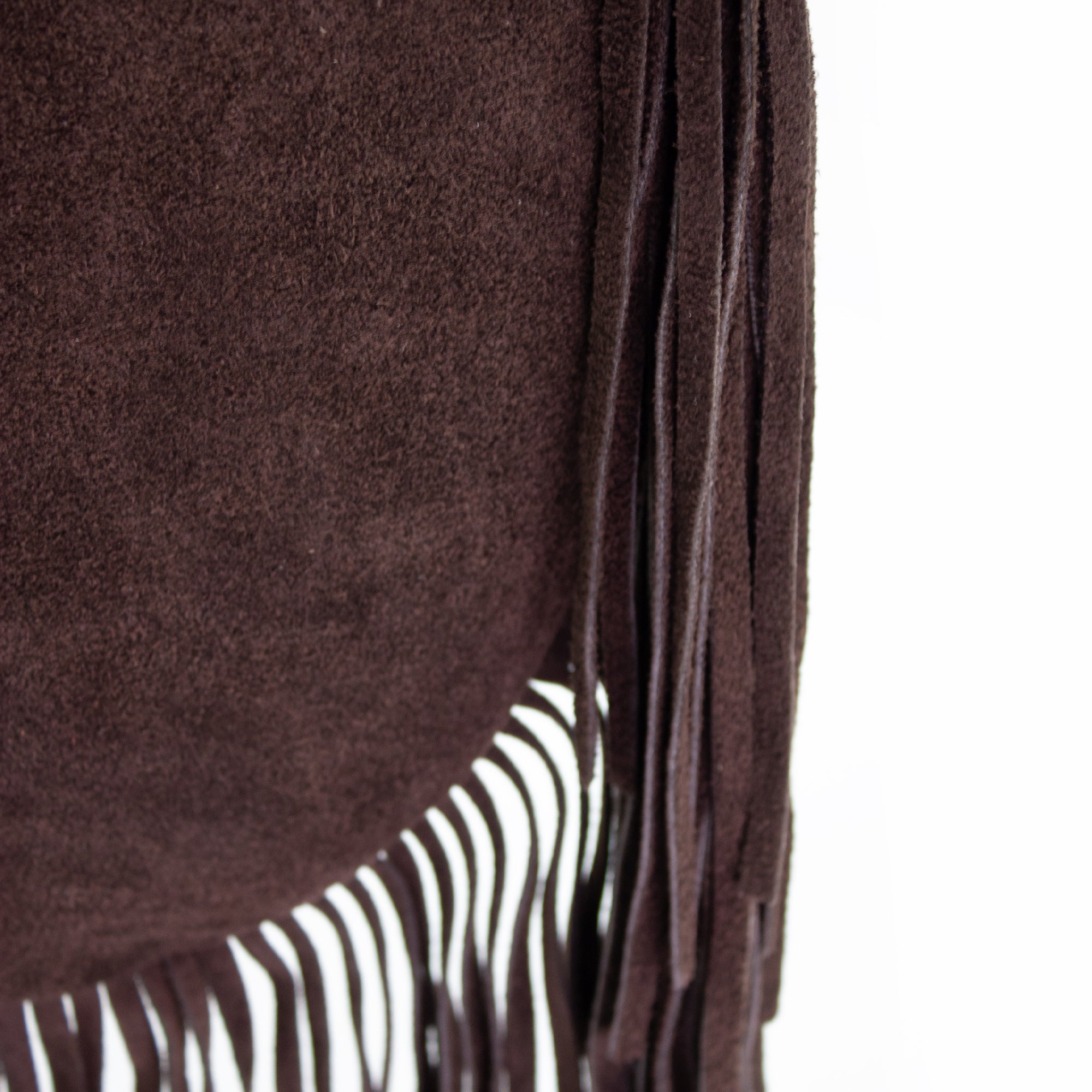 lepelou - leder - MONTANA – Wildleder Umhängetasche dunkelbraun - LPHMONDBR