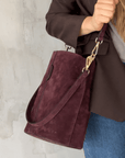 lepelou - leder - Shopper - BECCA – Leder Bucket Bag bordeaux - LPHBECBOR