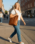 lepelou - leder - Shopper - MIA – Ledershopper cognac - LPHMIACOGE