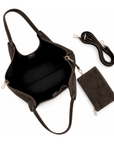 lepelou-leder-Shopper-Wildleder Shopper IRA dunkelbraun -