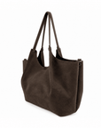 lepelou-leder-Shopper-Wildleder Shopper IRA dunkelbraun -