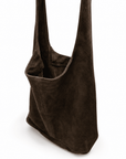 lepelou-leder-Shopper-Wildleder Shopper MILA dunkelbraun -LPHMILADBRE