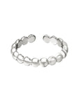 lepelou - leder - Verstellbarer Dots Ring silber -