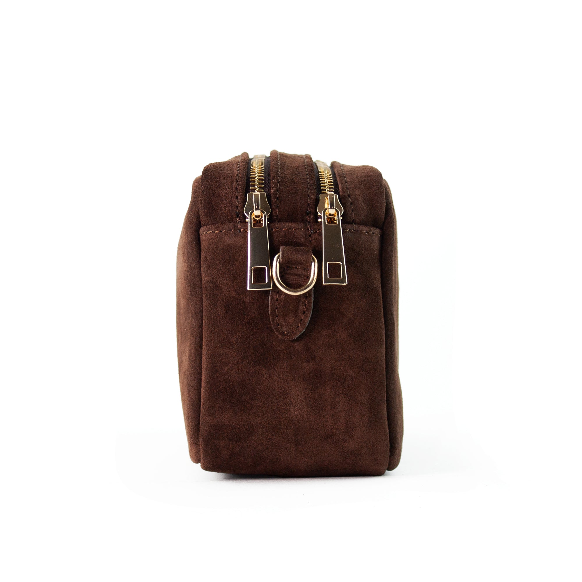 lepelou - leder - VIOLA – Wildleder Umhängetasche dunkelbraun - LPHVIODBR
