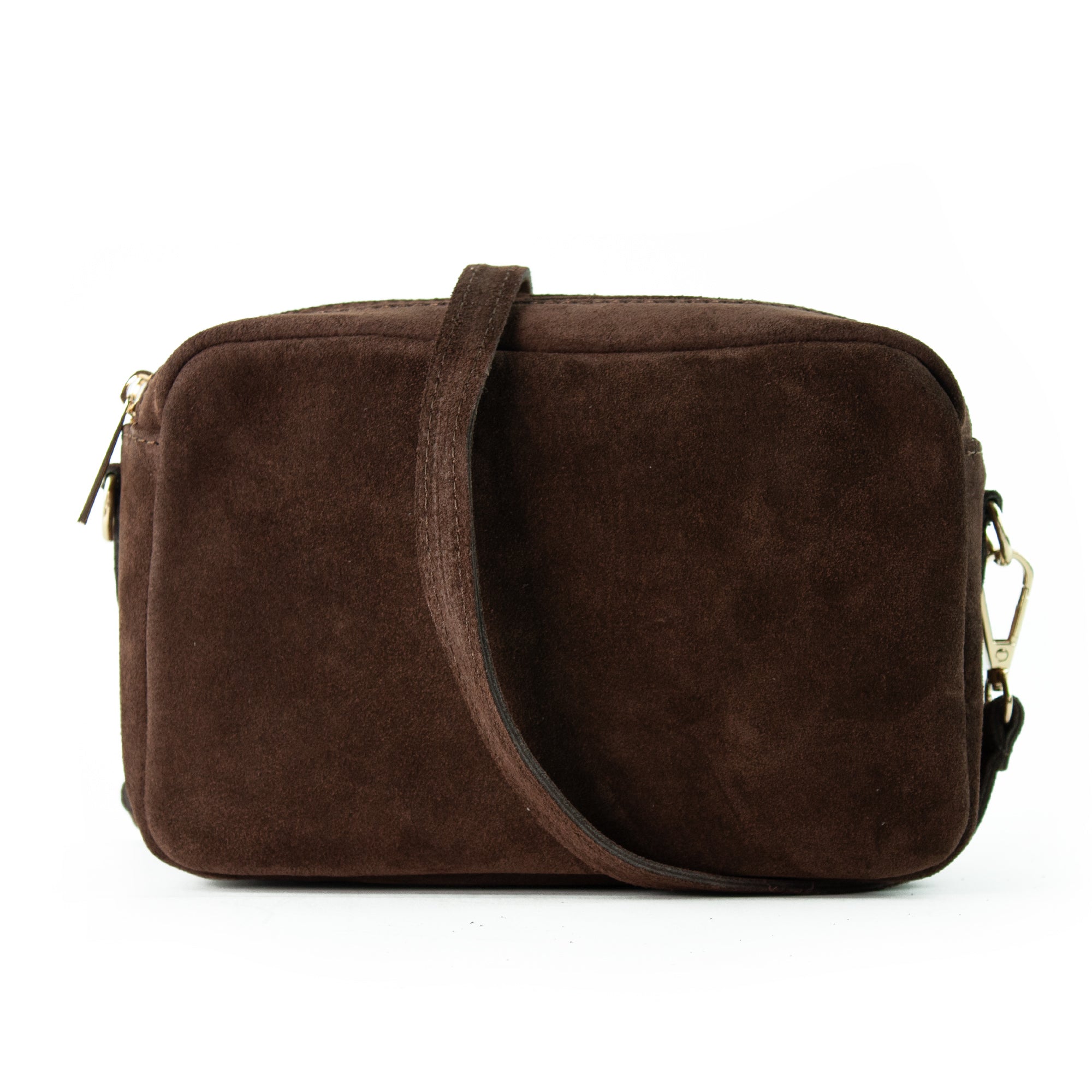 lepelou - leder - VIOLA – Wildleder Umhängetasche dunkelbraun - LPHVIODBR