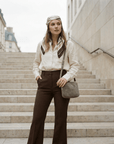 lepelou - leder - VIOLA – Wildleder Umhängetasche taupe - LPHVIOTAU