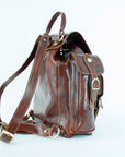 lepelou - leder - VITUS – Leder Rucksack dunkelbraun -